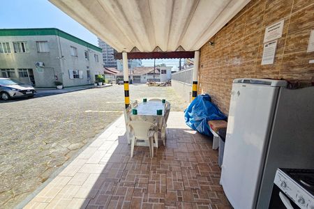Área comum - Churrasqueira de kitnet/studio para alugar com 1 quarto, 28m² em Caiçara, Praia Grande