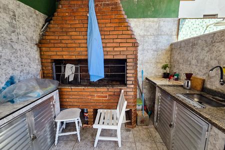 Área comum - Churrasqueira de kitnet/studio para alugar com 1 quarto, 28m² em Caiçara, Praia Grande