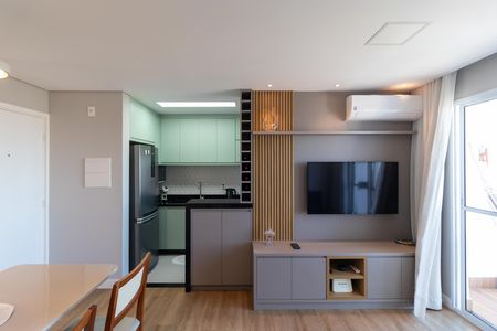 Sala/cozinha de apartamento à venda com 2 quartos, 52m² em Jardim do Lago, Campinas