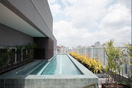 Área comum - Piscina de kitnet/studio para alugar com 1 quarto, 26m² em Indianópolis, São Paulo