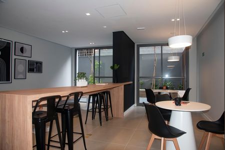 Área comum - Coworking de kitnet/studio para alugar com 1 quarto, 26m² em Indianópolis, São Paulo