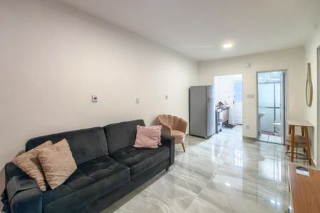 Sala de casa de condomínio para alugar com 1 quarto, 41m² em Boqueirão, Praia Grande