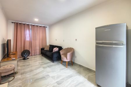 Sala de casa de condomínio para alugar com 1 quarto, 41m² em Boqueirão, Praia Grande
