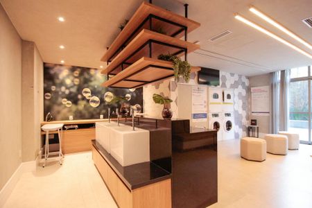 Studio para alugar com 30m², 1 quarto e 1 vagaLavanderia