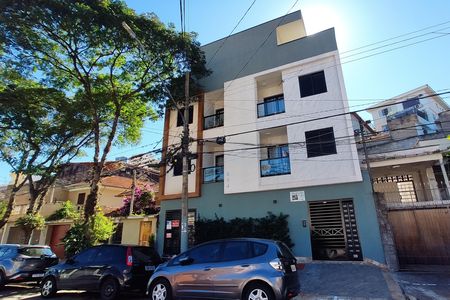 Fachada + placa de apartamento para alugar com 2 quartos, 35m² em Vila Isolina Mazzei, São Paulo