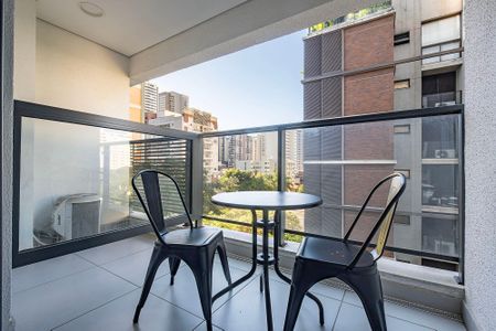 Varanda do Studio de kitnet/studio para alugar com 1 quarto, 26m² em Pinheiros, São Paulo