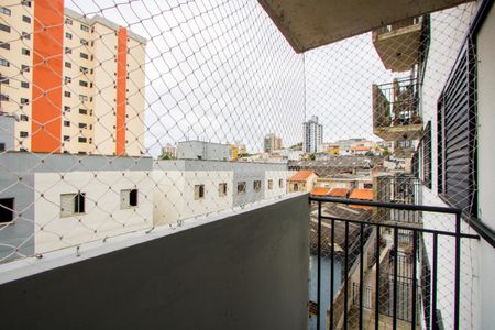 Varanda da sala de apartamento para alugar com 2 quartos, 48m² em Vila Valparaíso, Santo André