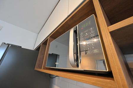 Cozinha de apartamento à venda com 1 quarto, 43m² em Vila Clementino, São Paulo