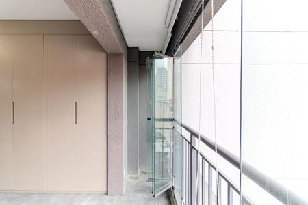 Varanda Integrada de kitnet/studio para alugar com 1 quarto, 21m² em República, São Paulo