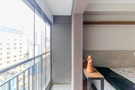 Varanda Integrada de kitnet/studio para alugar com 1 quarto, 21m² em República, São Paulo