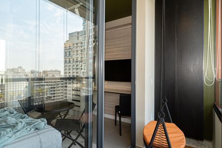 Studio para alugar com 25m², 1 quarto e sem vagaVaranda 