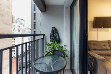 Varanda do Studio de kitnet/studio para alugar com 1 quarto, 27m² em Vila Buarque, São Paulo