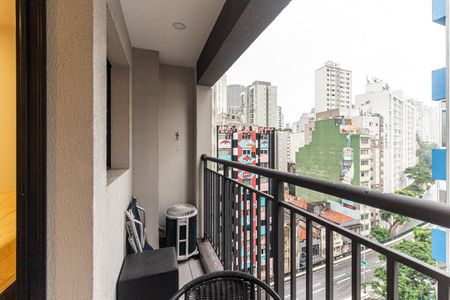 Varanda do Studio de kitnet/studio para alugar com 1 quarto, 27m² em Vila Buarque, São Paulo