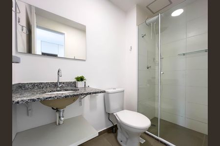 Studio para alugar com 29m², 1 quarto e sem vaga Studio para alugar com 29m², 1 quarto e sem vagaBanheiro