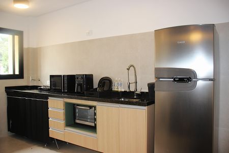 Cozinha de apartamento para alugar com 1 quarto, 31m² em Bela Vista, São Paulo