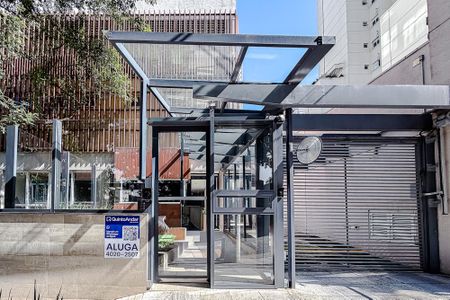 Studio para alugar com 45m², 1 quarto e 1 vagaFachada - Plaquinha