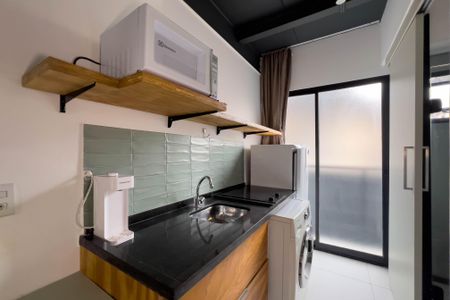 Cozinha de kitnet/studio para alugar com 1 quarto, 20m² em Vila Clementino, São Paulo