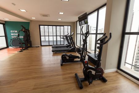 Studio para alugar com 26m², 1 quarto e sem vaga Studio para alugar com 26m², 1 quarto e sem vagaÁrea comum - Academia