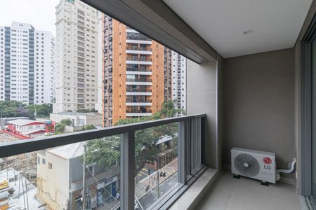 Varanda do Studio de kitnet/studio para alugar com 1 quarto, 32m² em Vila Nova Conceição, São Paulo