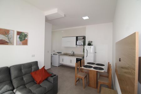 Sala / Cozinha de apartamento para alugar com 1 quarto, 30m² em Carandiru, São Paulo