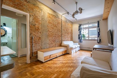 Sala de apartamento para alugar com 1 quarto, 57m² em Paraíso, São Paulo