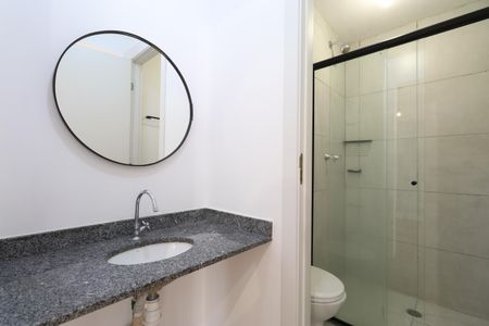 Banheiro de apartamento para alugar com 1 quarto, 30m² em Várzea da Barra Funda, São Paulo