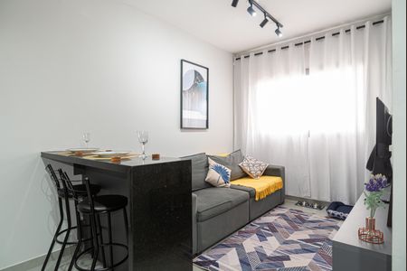 Sala de apartamento para alugar com 1 quarto, 27m² em Bela Vista, São Paulo
