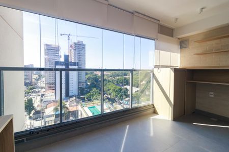 Sala - Varanda de apartamento à venda com 1 quarto, 43m² em Santo Amaro, São Paulo