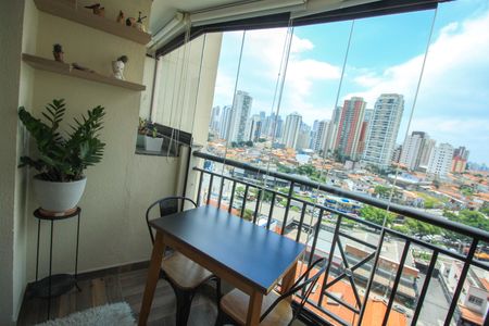 Varanda da Sala de apartamento à venda com 3 quartos, 74m² em Vila Bertioga, São Paulo