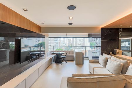 Sala de apartamento à venda com 2 quartos, 86m² em Jardim das Acácias, São Paulo