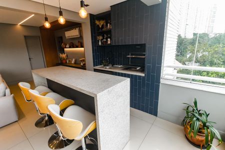 Detalhe - Varanda gourmet de apartamento à venda com 3 quartos, 136m² em Vila Andrade, São Paulo