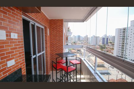 Varanda Sala de apartamento para alugar com 2 quartos, 55m² em Guilhermina, Praia Grande