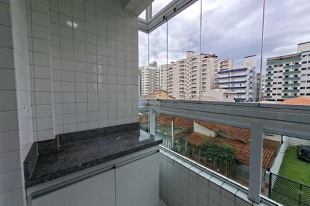Varanda da sala  de apartamento para alugar com 2 quartos, 60m² em Nova Mirim, Praia Grande