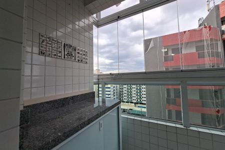 Varanda da sala  de apartamento para alugar com 2 quartos, 60m² em Nova Mirim, Praia Grande