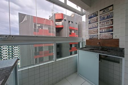 Varanda da sala  de apartamento para alugar com 2 quartos, 60m² em Nova Mirim, Praia Grande