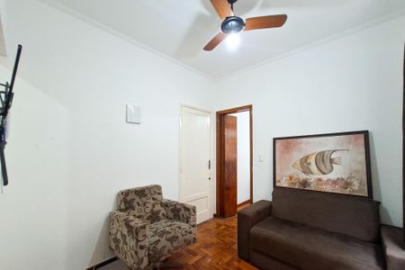 Sala de apartamento para alugar com 1 quarto, 40m² em Boqueirão, Praia Grande
