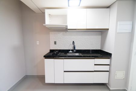 Cozinha de apartamento para alugar com 1 quarto, 25m² em Jardim Oriental, São Paulo