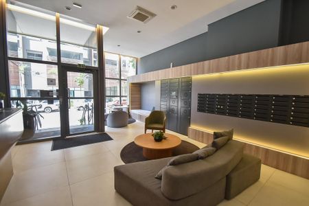 Studio para alugar com 25m², 1 quarto e sem vaga Studio para alugar com 25m², 1 quarto e sem vagaHall social