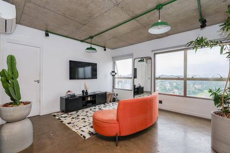 Sala de apartamento para alugar com 2 quartos, 72m² em Panamby, São Paulo