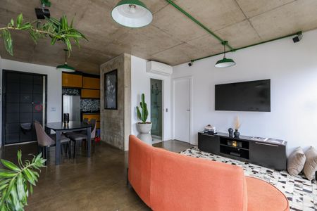 Sala de apartamento para alugar com 2 quartos, 72m² em Panamby, São Paulo