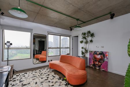 Sala de apartamento para alugar com 2 quartos, 72m² em Panamby, São Paulo