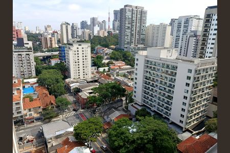 Vista da varanda de apartamento à venda com 1 quarto, 57m² em Pinheiros, São Paulo