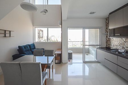 Sala/Cozinha de apartamento para alugar com 1 quarto, 63m² em Jardim do Mar, São Bernardo do Campo