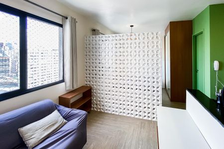 Sala de apartamento para alugar com 1 quarto, 26m² em Bela Vista, São Paulo