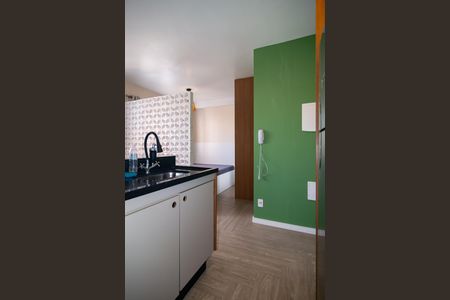 Cozinha de apartamento para alugar com 1 quarto, 26m² em Bela Vista, São Paulo