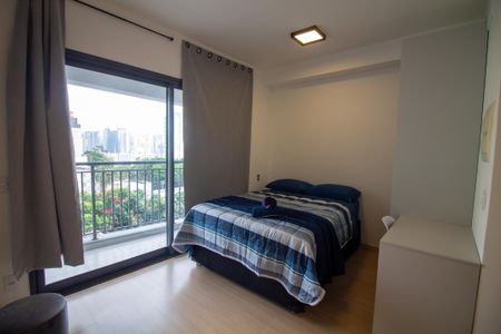 Sala / Quarto - Studio de kitnet/studio para alugar com 1 quarto, 32m² em Santo Amaro, São Paulo