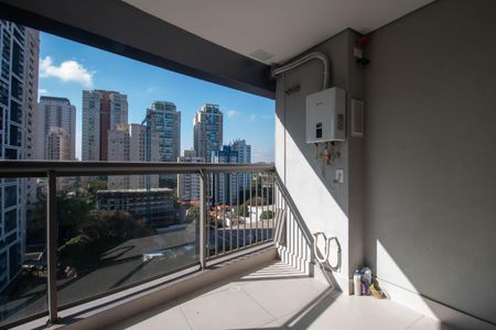 Varanda de apartamento à venda com 1 quarto, 32m² em Santo Amaro, São Paulo