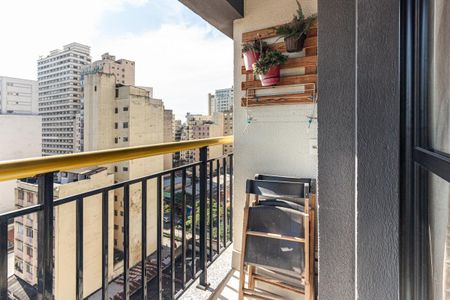 Varanda do Studio de kitnet/studio para alugar com 1 quarto, 27m² em Campos Elíseos, São Paulo