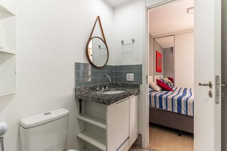 Studio para alugar com 27m², 1 quarto e sem vaga Studio para alugar com 27m², 1 quarto e sem vagaBanheiro