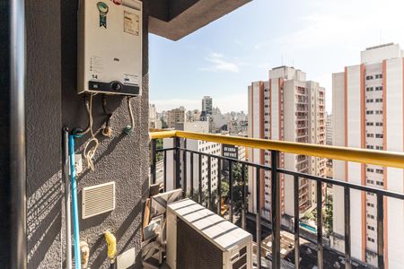 Varanda do Studio de kitnet/studio para alugar com 1 quarto, 27m² em Campos Elíseos, São Paulo